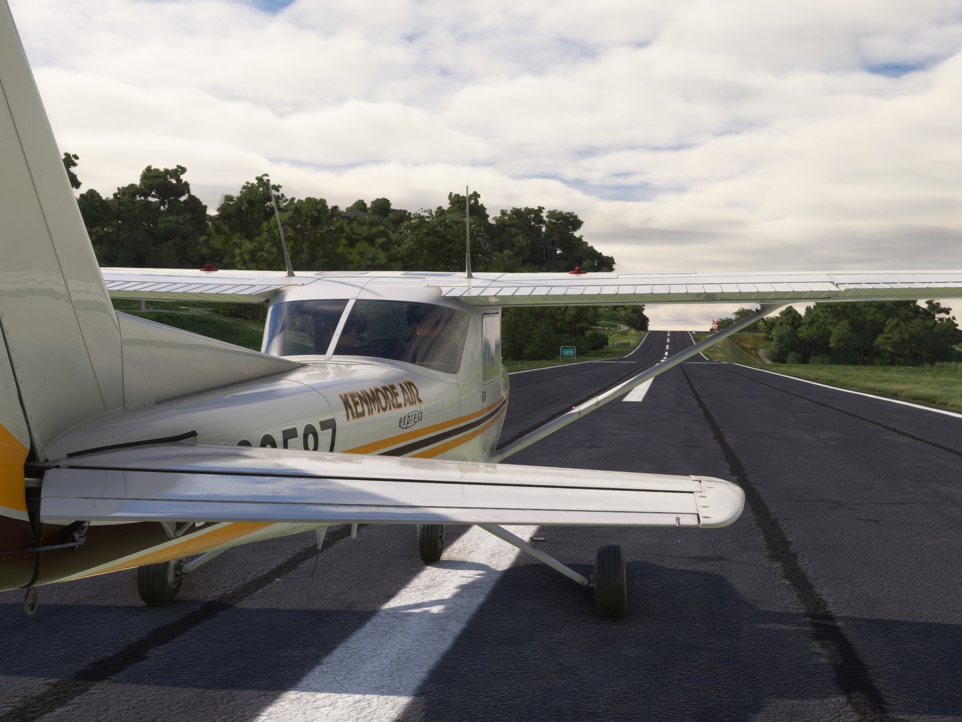 Sloped runway at Mountain Air Airport