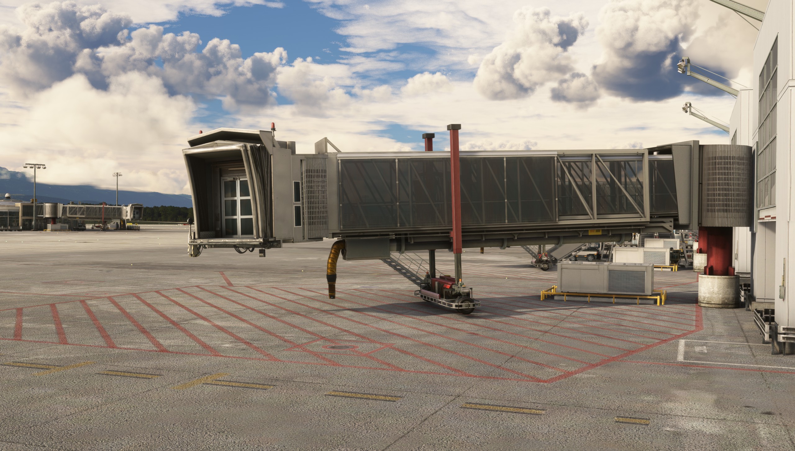 Jetway at Geneva in natural parking position