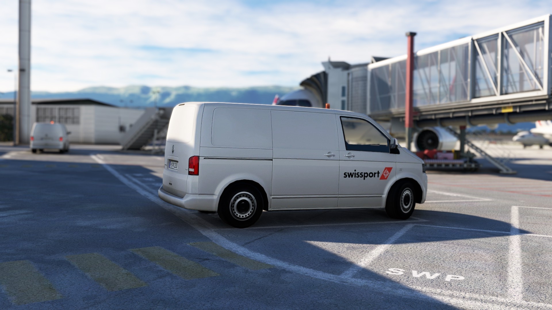 Parked van at Geneva