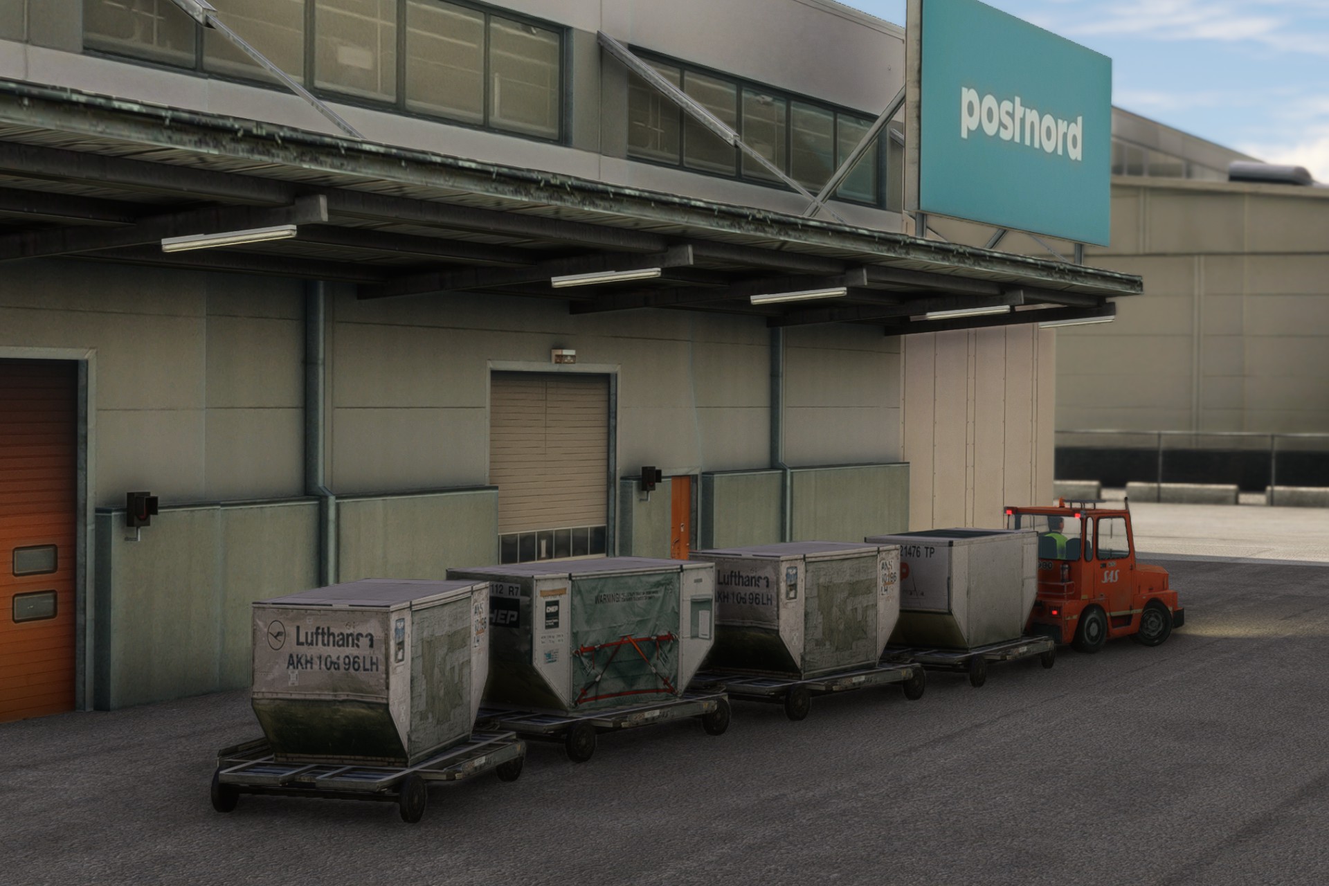 Containers at freight terminal in Arlanda